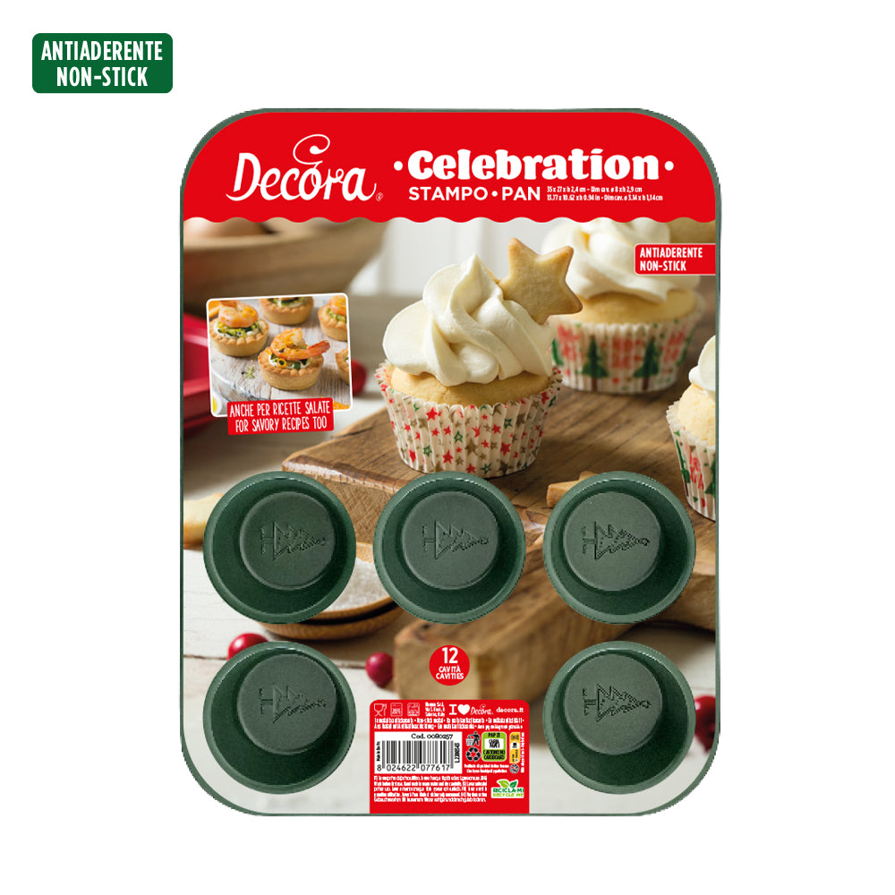 Decora Green Celebration Muffin Pan x12