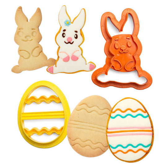 Decora Rabbit & Decorated Egg Cookie Cutters