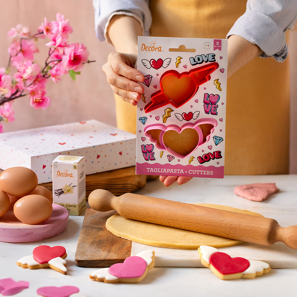 Decora Hearts with Wings & Arrow Cookie Cutters
