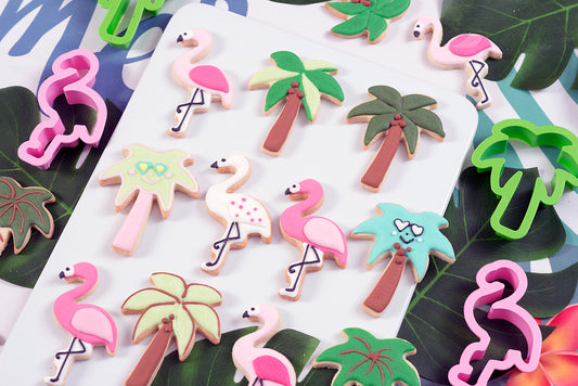 Decora Flamingo & Palm Tree Cookie Cutters