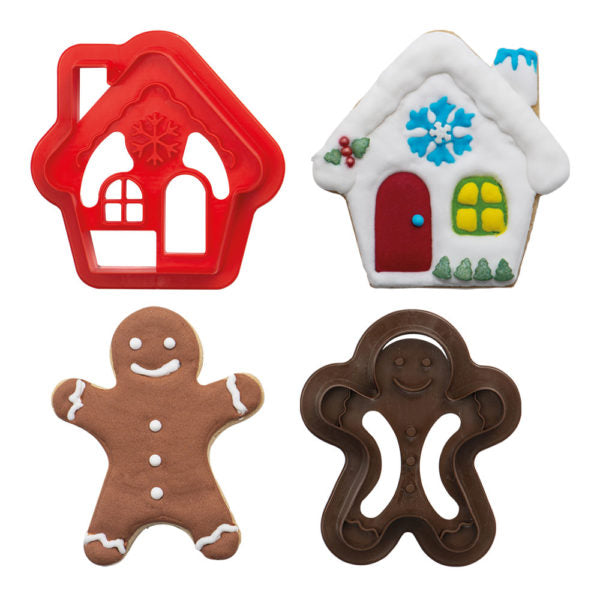Decora Gingerbread Man & House Cookie Cutters