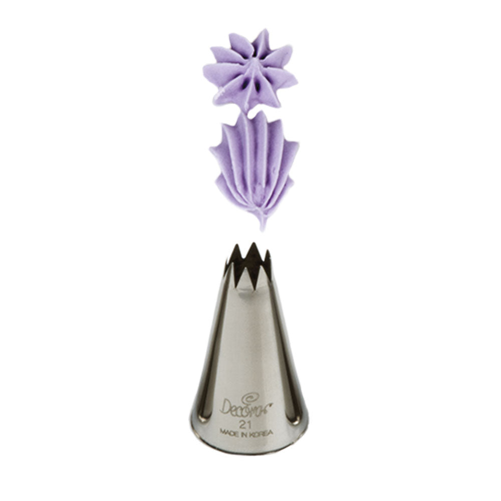 Decora Piping Tip Open Star 21