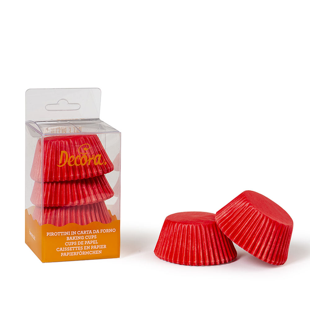 Decora Plain Cupcake Liners Red