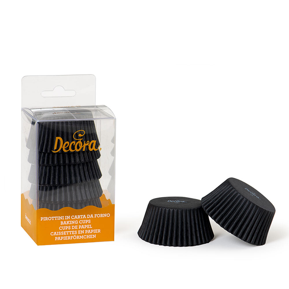 Decora Plain Cupcake Liners Black
