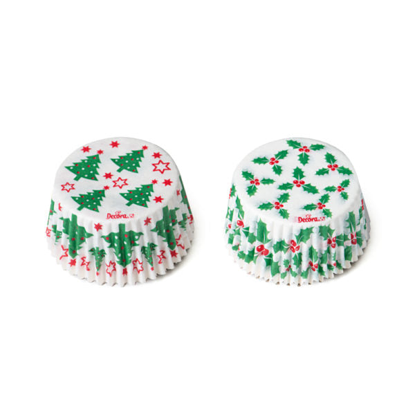 Decora Holly & Tree Cupcake Liners