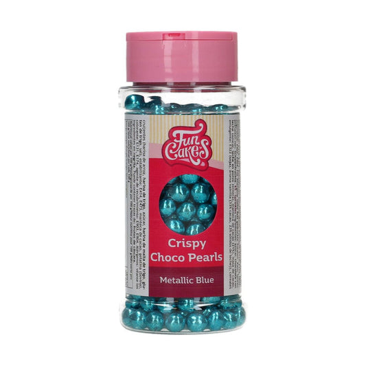 FunCakes Crispy Choco Pearls - Metallic Blue 60g