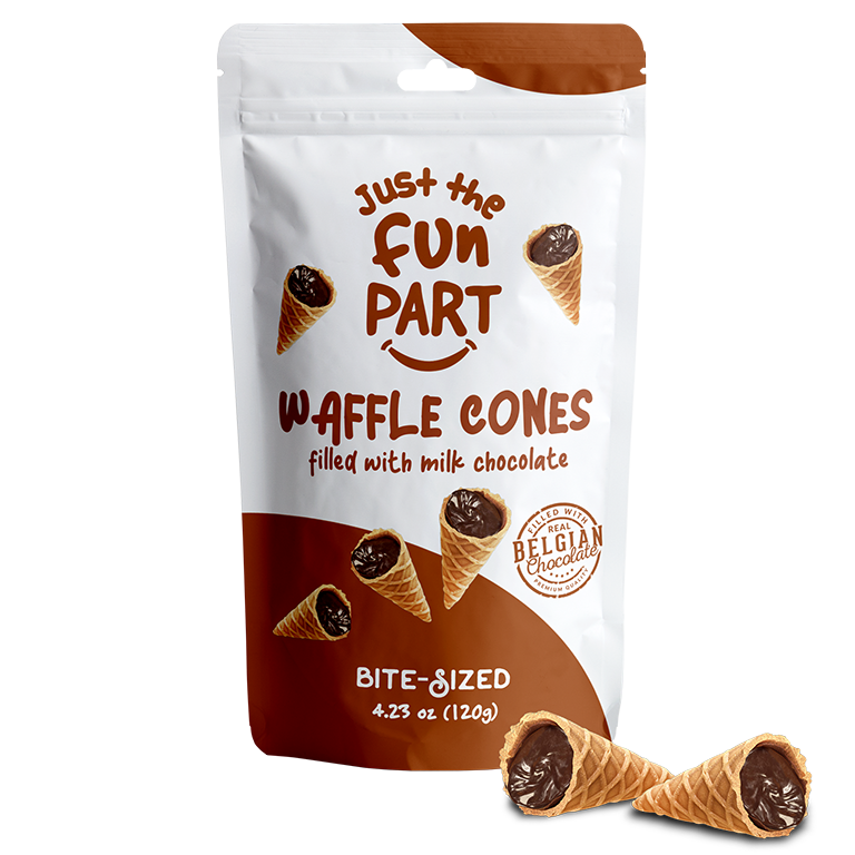 Just the Fun Part Waffle Cones Milk Chocolate