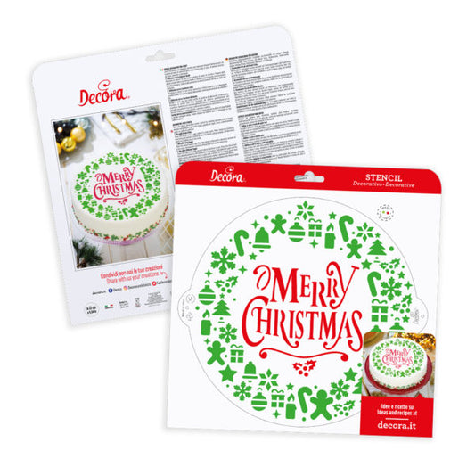Decora Merry Christmas Wreath Stencil