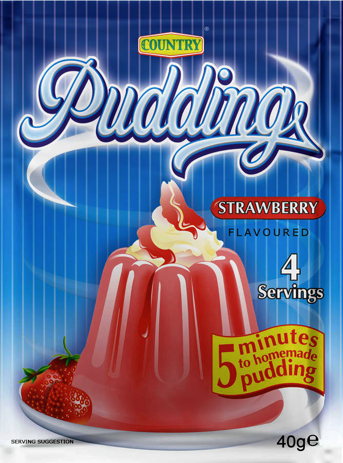 Country Strawberry Pudding