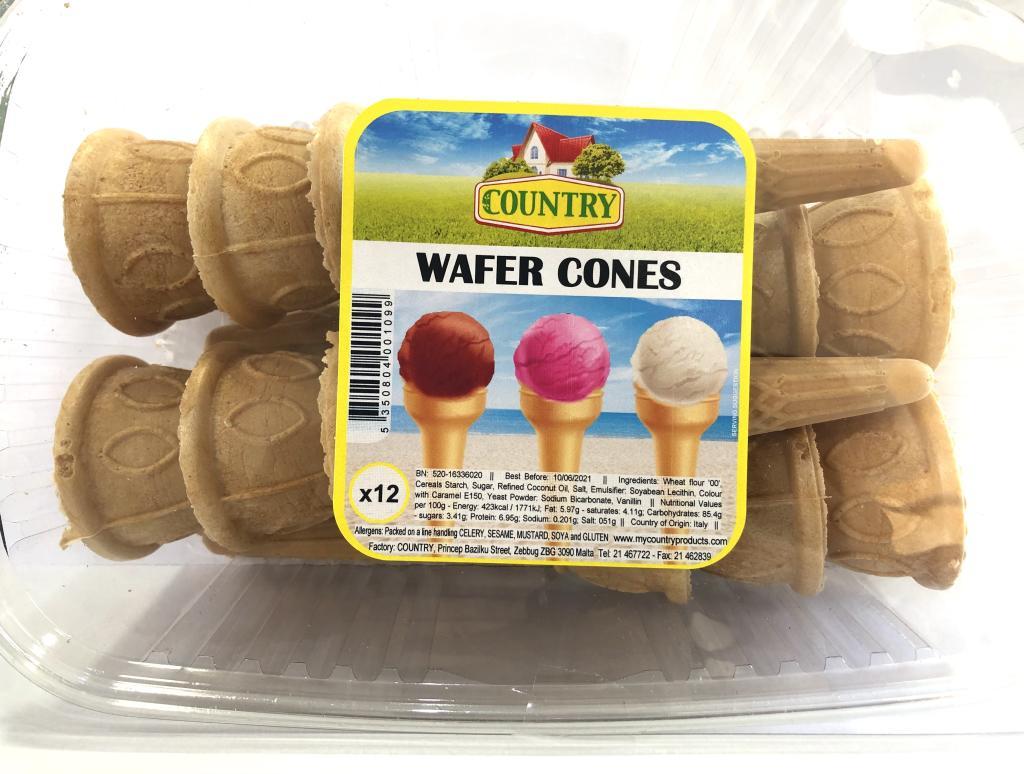 Country Wafer Cones x12