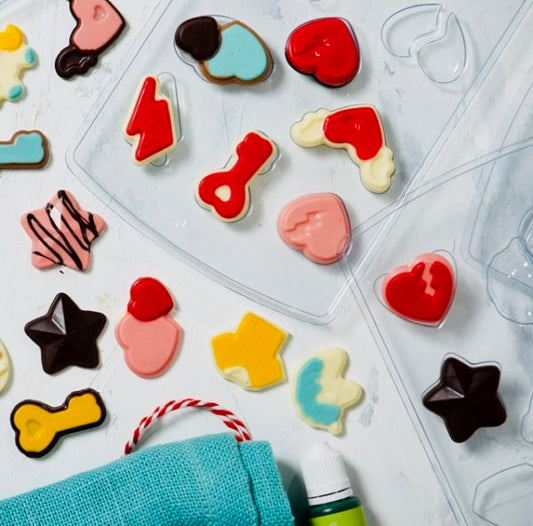 Decora Heart Chocolates Mould Kit (including bags & stickers)