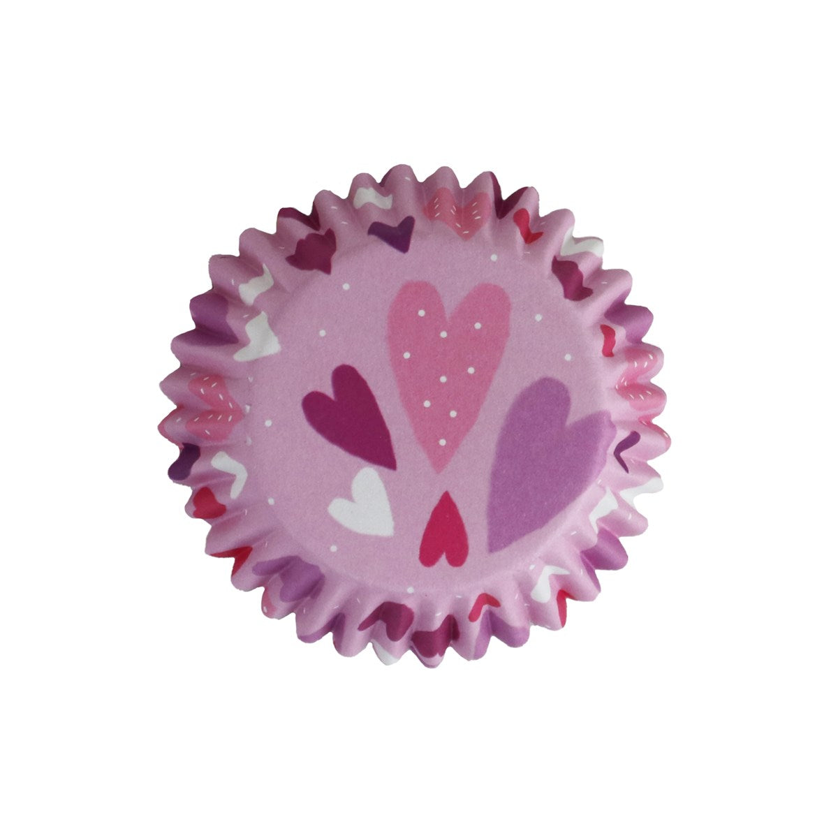 Foil-lined Cupcake Cases (Pack of 30), Pink Love Hearts