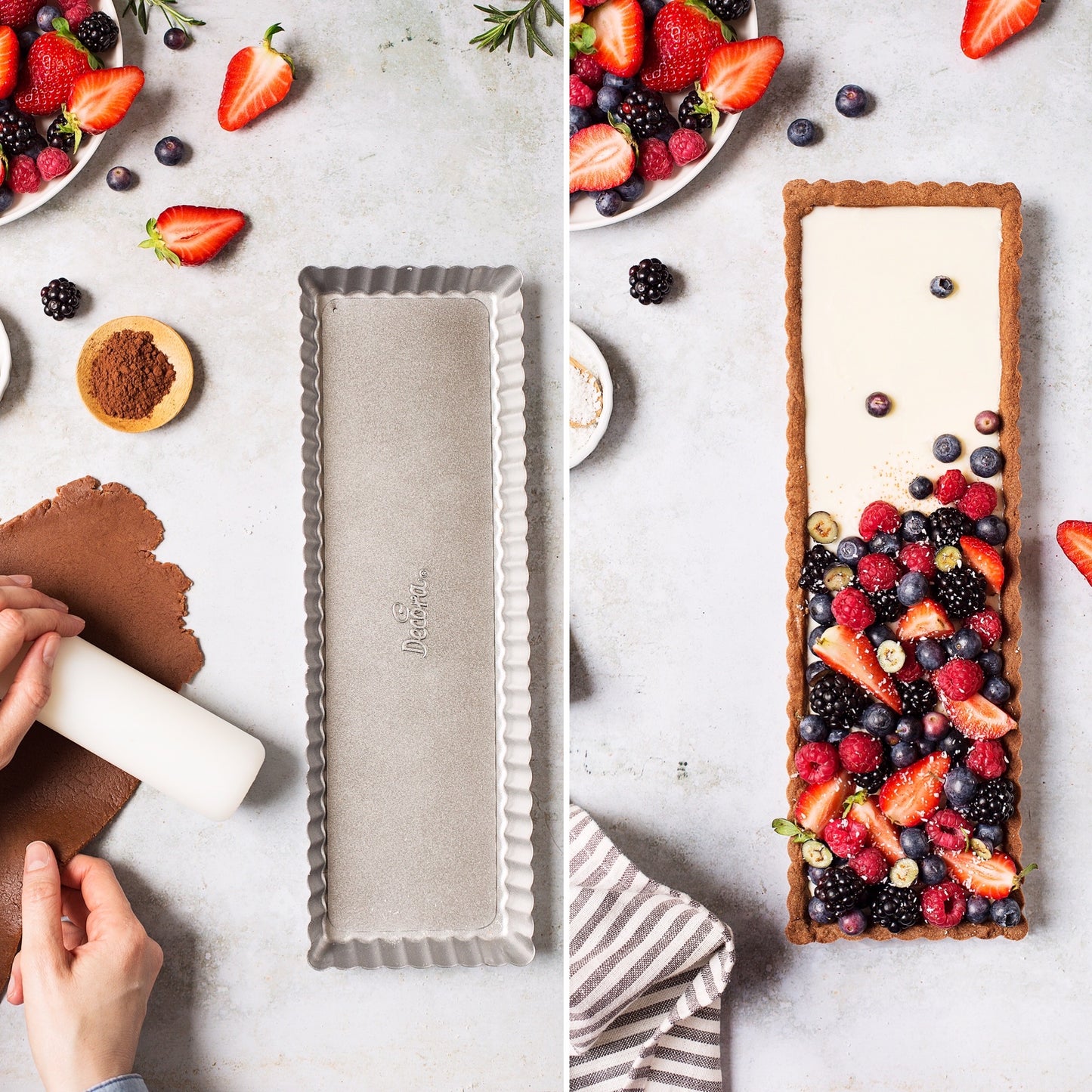 Decora Rectangular Tart Pan with Removable Bottom