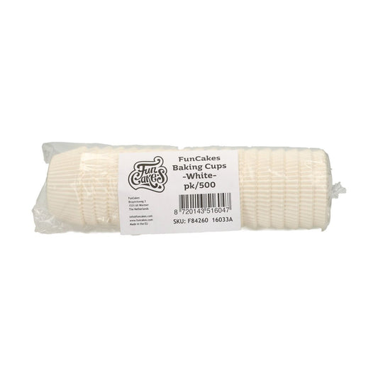 FunCakes Baking Cups White pk/500