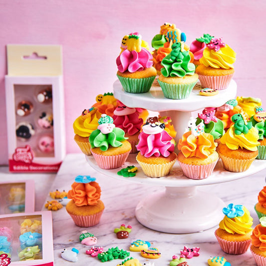 FunCakes Sugar Decorations Blossom Mix White/Pink Set/32