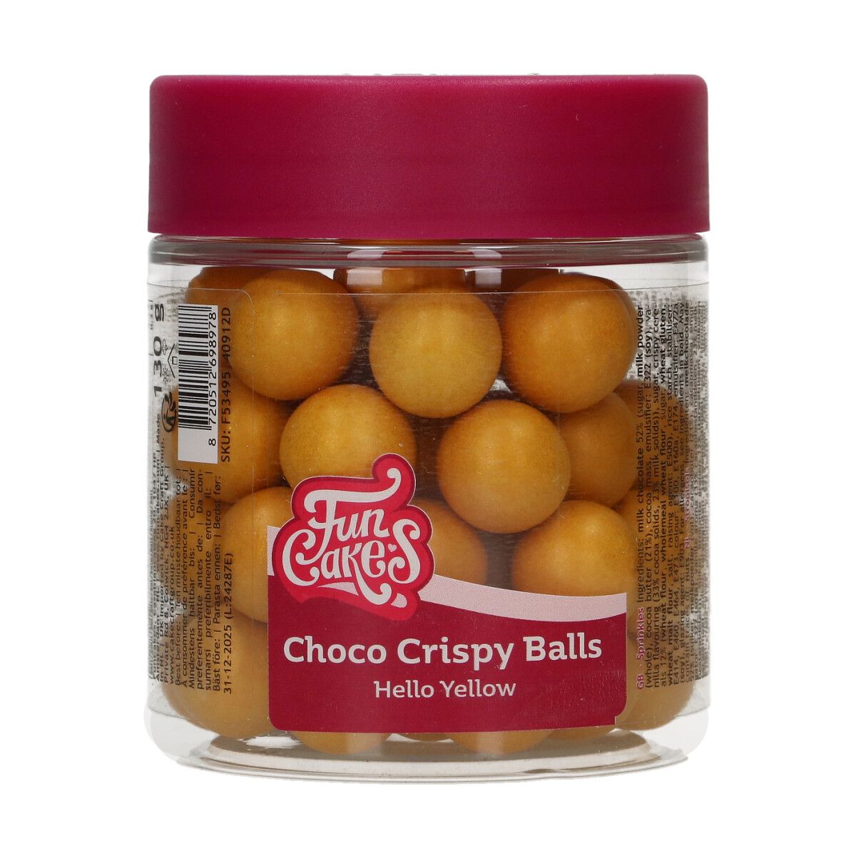 FunCakes Choco Crispy Balls - Hello Yellow 130g