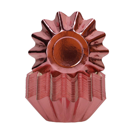 FunCakes Bloom Baking Cups - Metallic Rose Gold pk/48