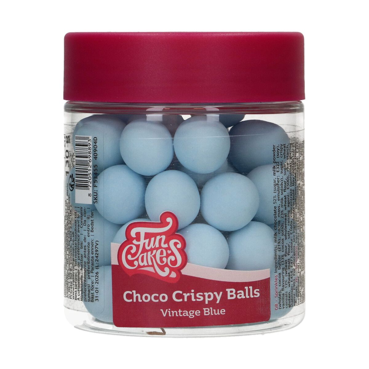 FunCakes Choco Crispy Balls - Vintage Blue 130g