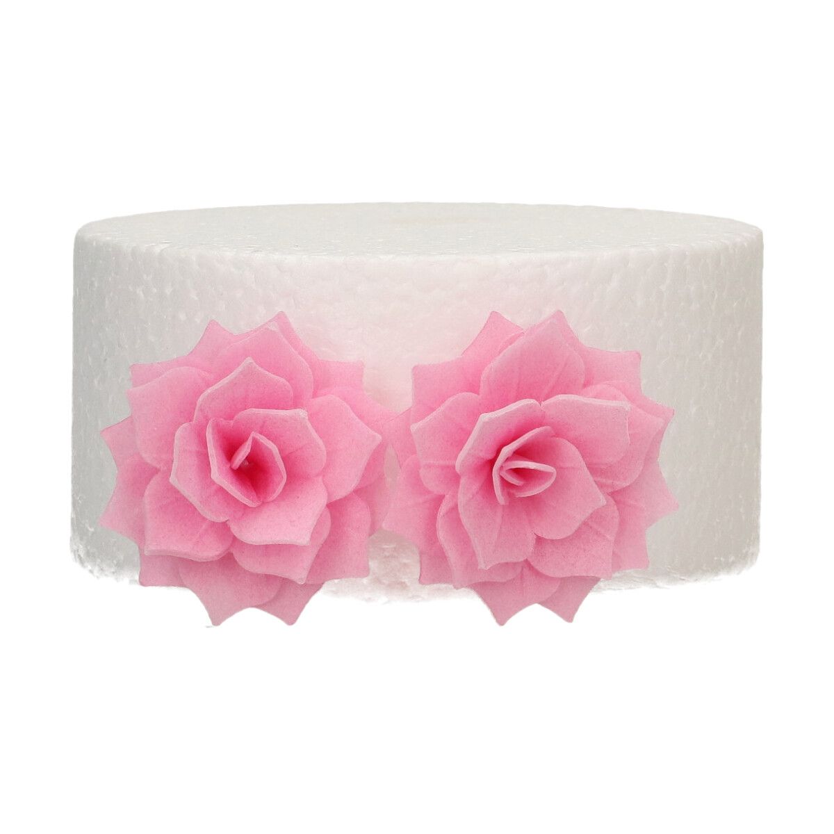 FunCakes Edible Wafer Flowers Deluxe Rose Rosalia Pink Medium pk/15