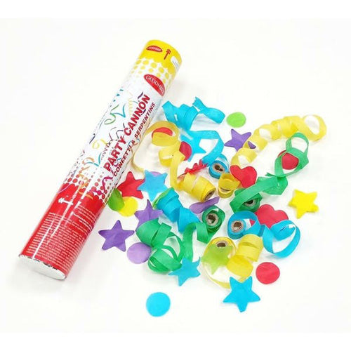 PARTY CANNON WITH MIXED CONFETTI 24CM