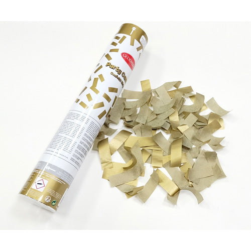PARTY CANNON WITH GOLD CONFETTI 27.5 CM