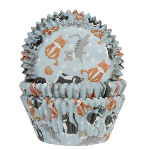 House of Marie Baking Cups Cats pk/50