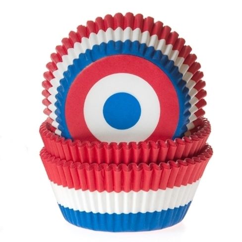 House of Marie Baking Cups Red/White/Blue - pk/50