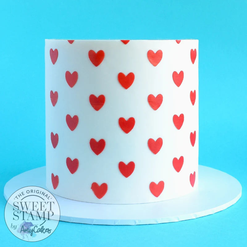 SweetStamp Cake Stencil - Heart Pattern