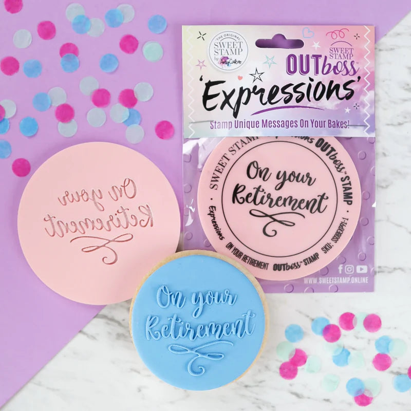 Sweet Stamp OUTboss Expressions - On your Retirement - Regular Size