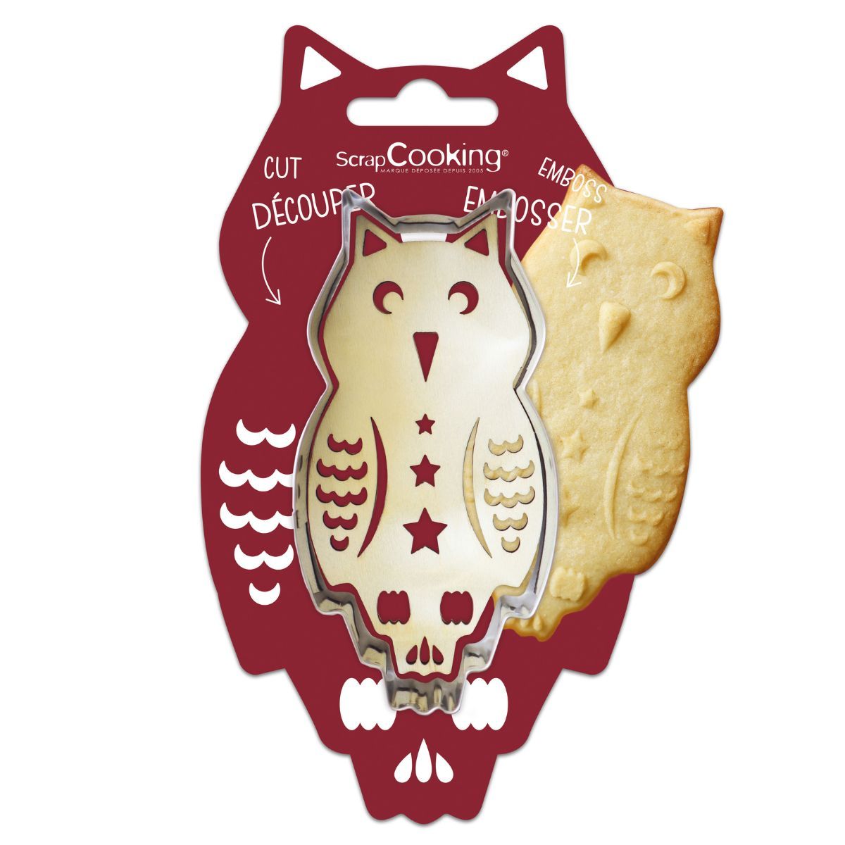 Scrapcooking Cookie Cutter & Embosser - Owl