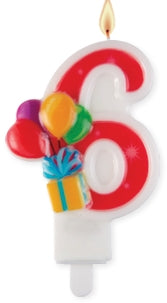 Number 6 Candle