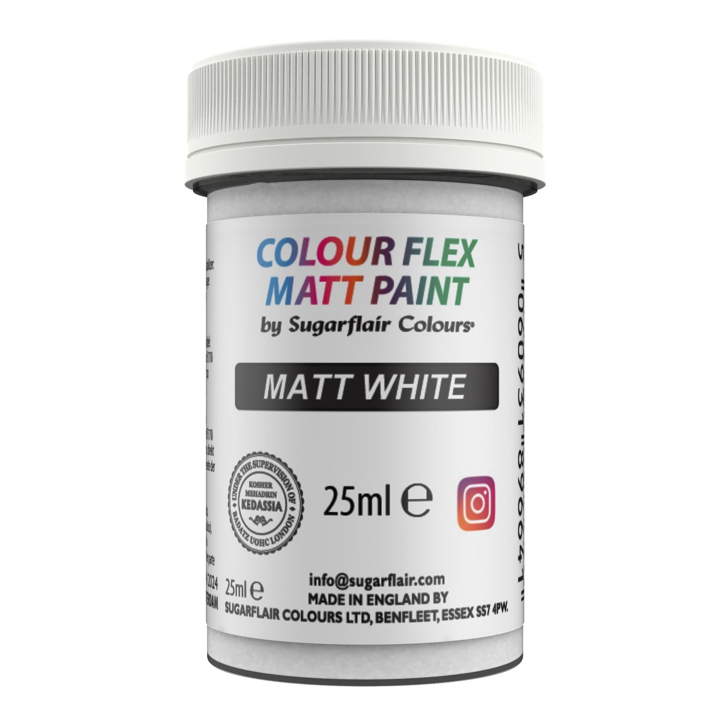 Sugarflair Edible Paint Matte White 25 ml