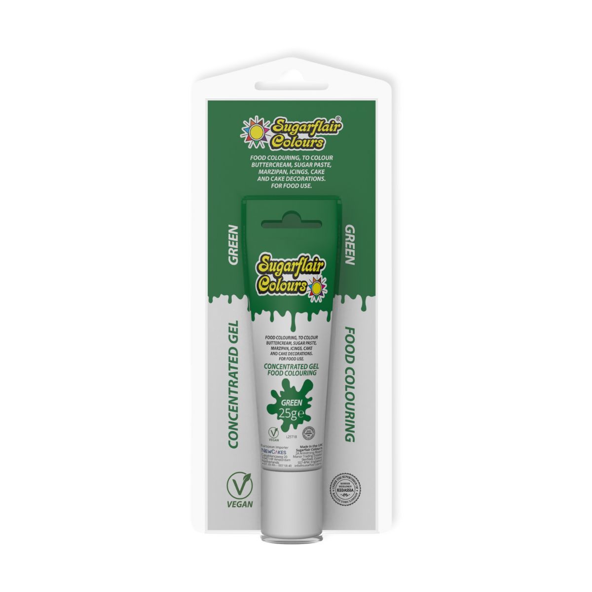Sugarflair Gel Colour Tube Green 25 g