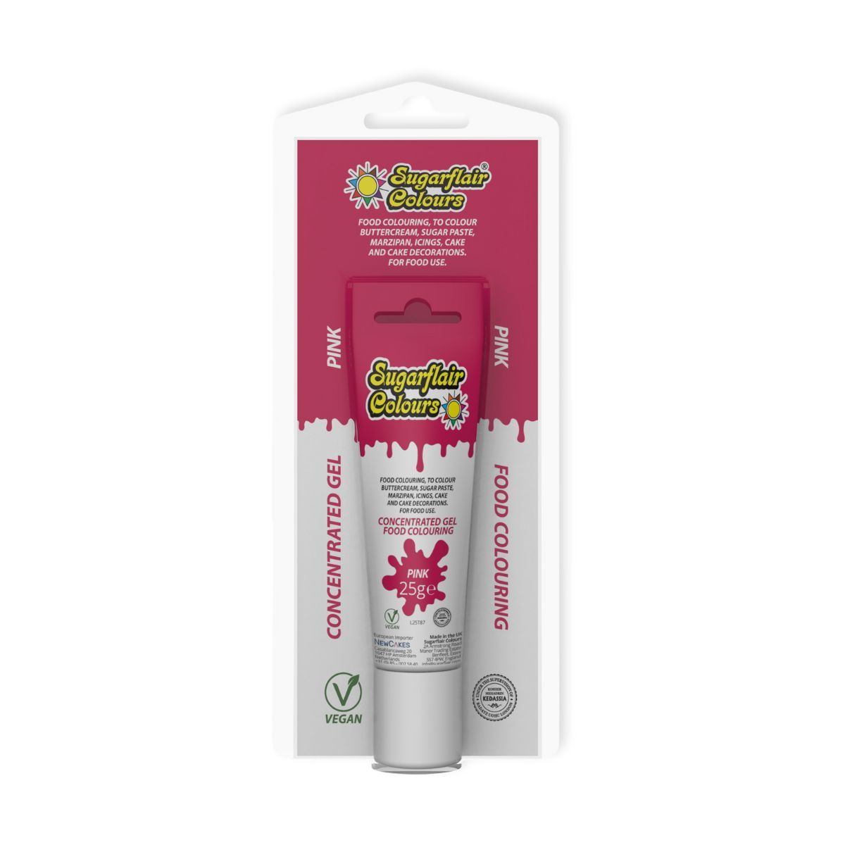 Sugarflair Gel Colour Tube Pink 25 g