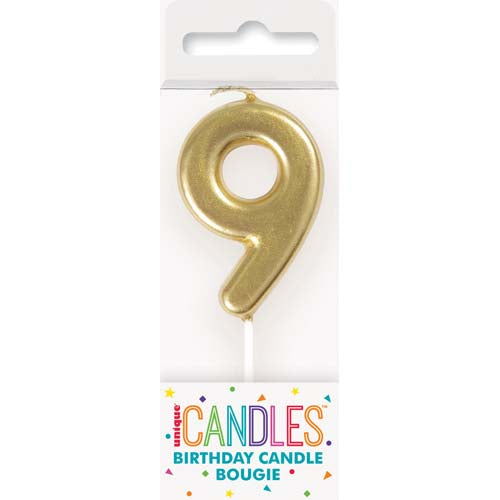 CANDLE GOLD PICK BDAY – NUMBER 9