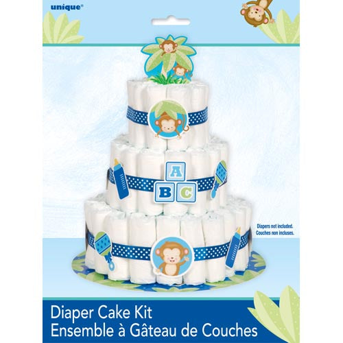 CAKE KIT BOY MONKEY BABY SHOWER DIAPER