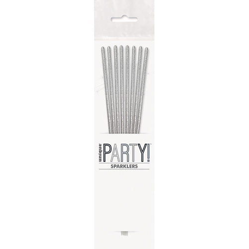 SPARKLERS 7 INCH SILVER X 8PCS