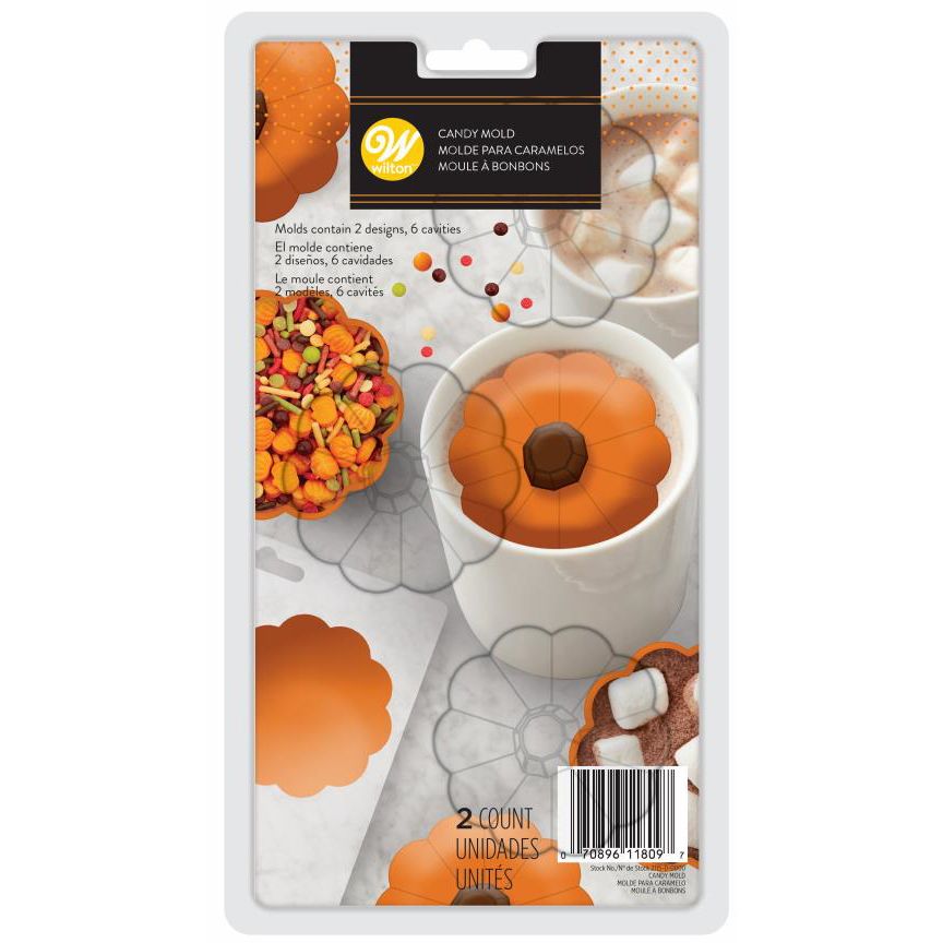 Wilton Candy Mould Choco Bomb Pumpkin Set/2