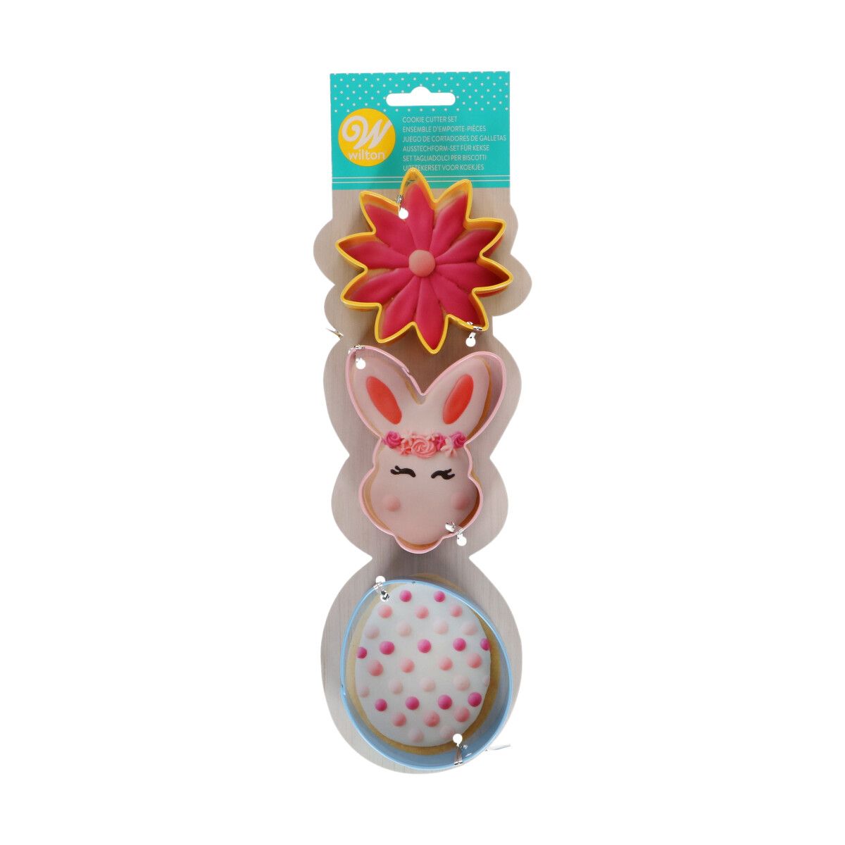 Wilton Cookie Cutter Flower/Bunny Head/Egg Set/3