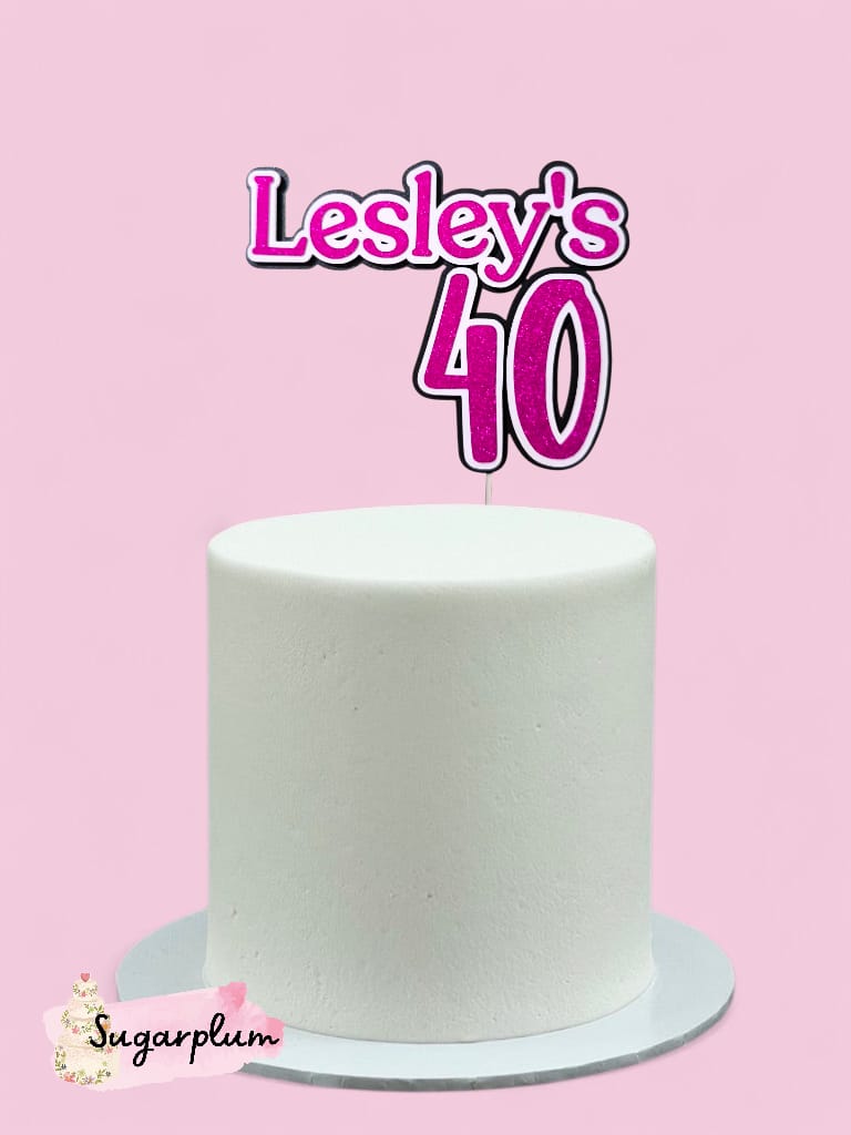 Triple Layer Birthday Personalised Cake Topper