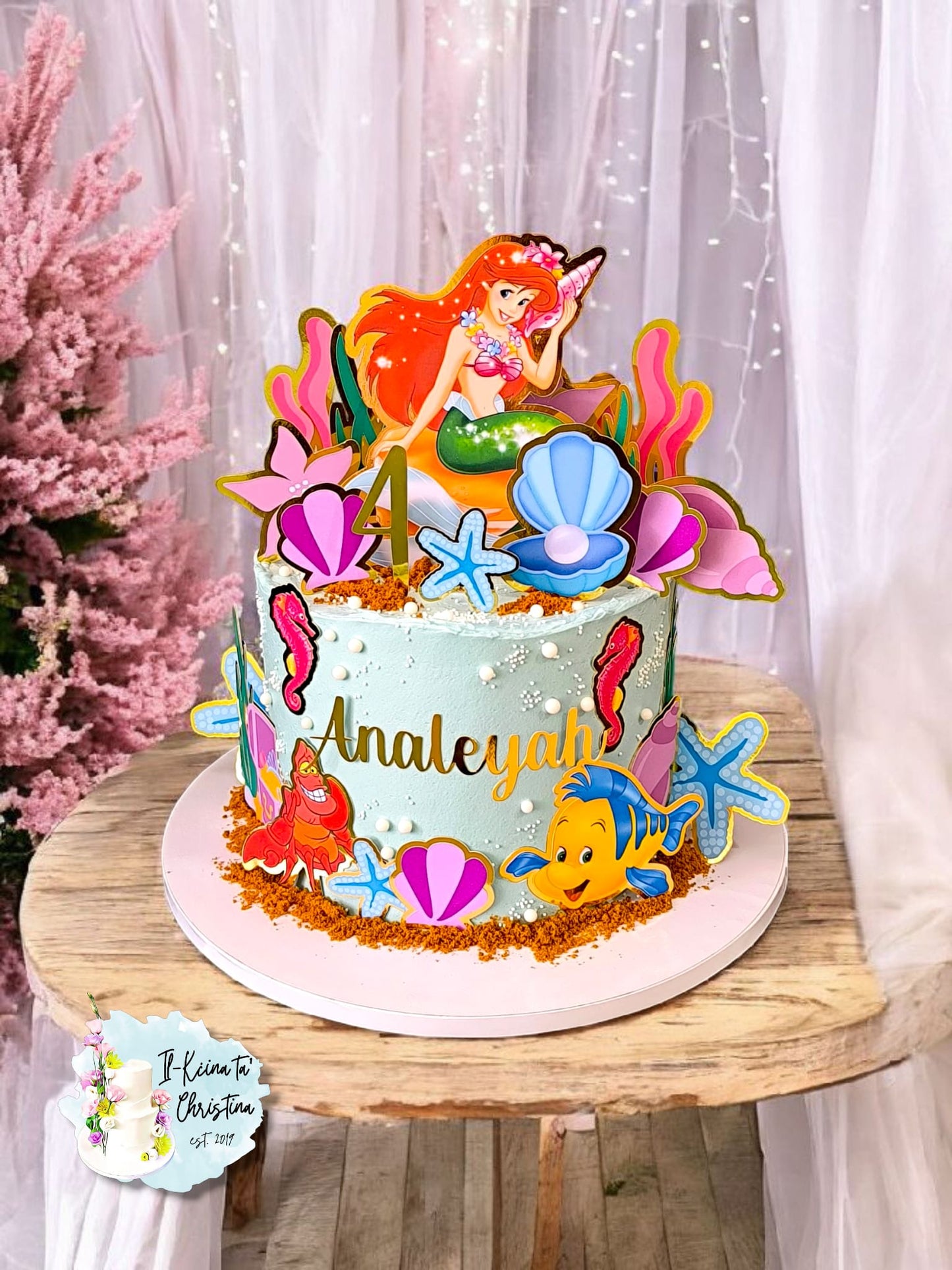 The Little Mermaid Set of 22 Personalised Cake Topper