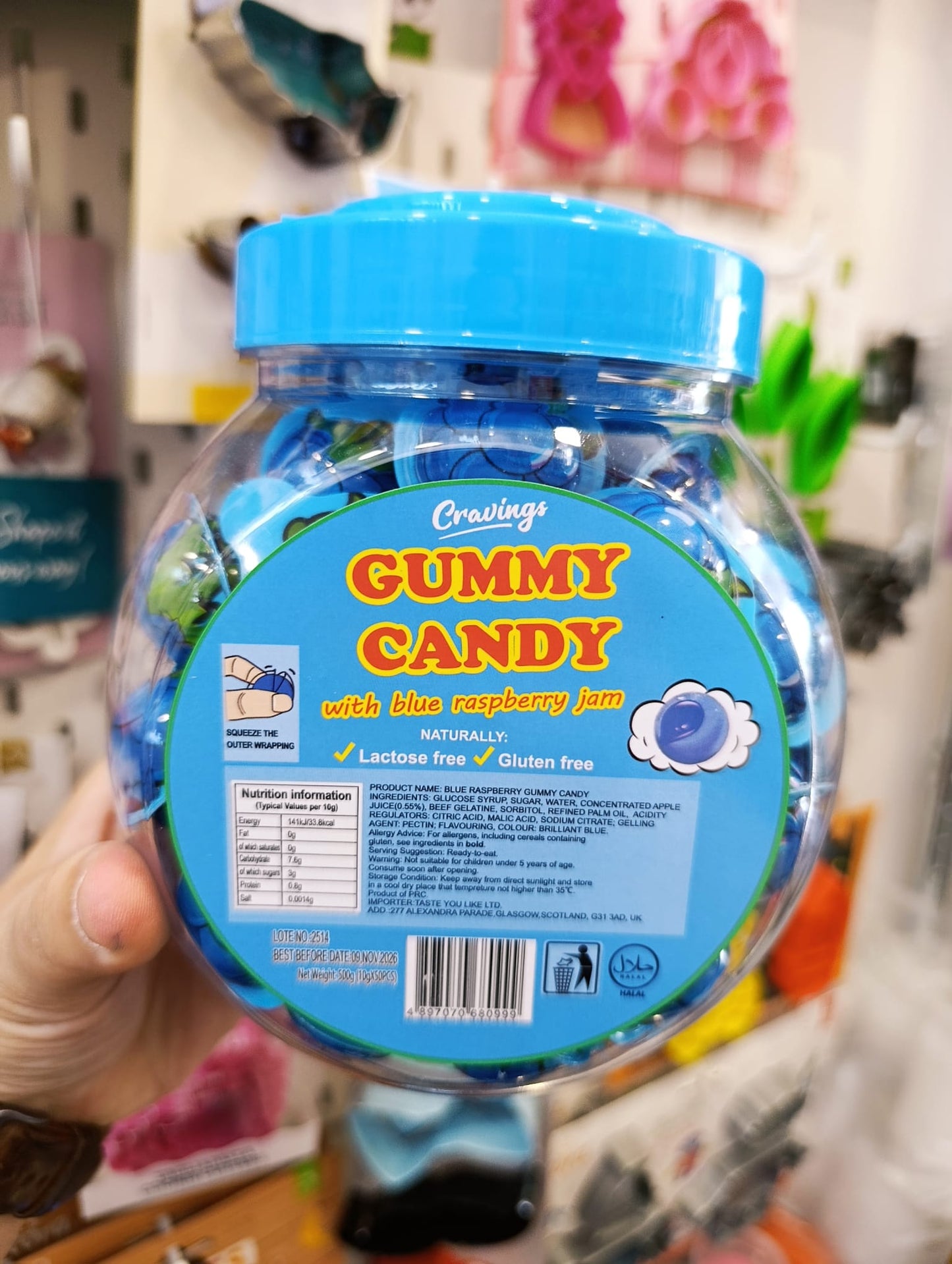 Cravings Gummy Candy - Blue Raspberry Jam