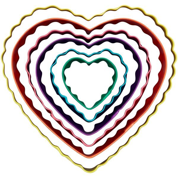 Wilton Double-sided Cutters Heart Set/6