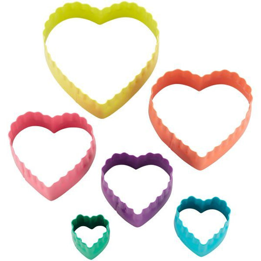 Wilton Double-sided Cutters Heart Set/6