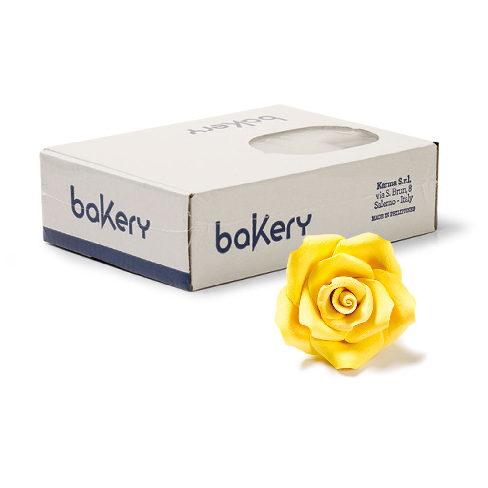 Decora Large Sugar Rose - Yellow