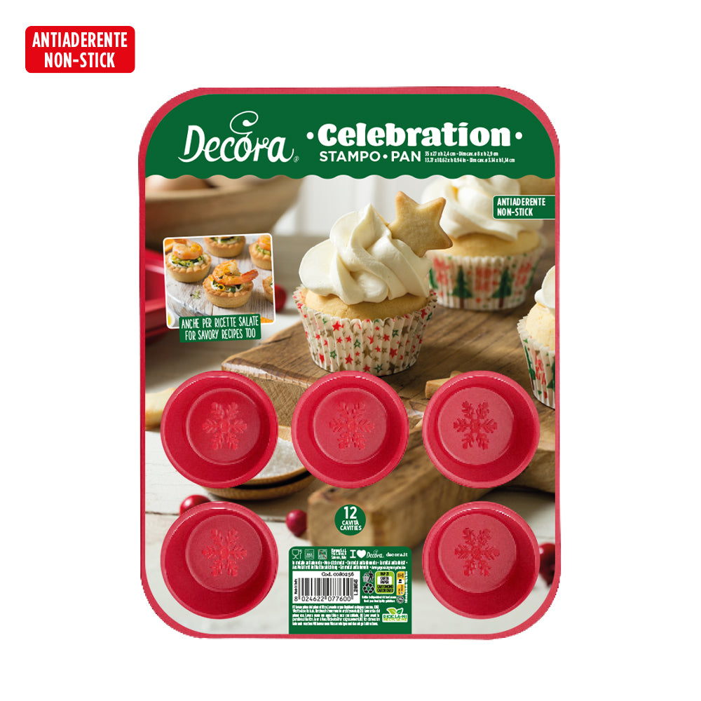 Decora Red Celebration Muffin Pan x12