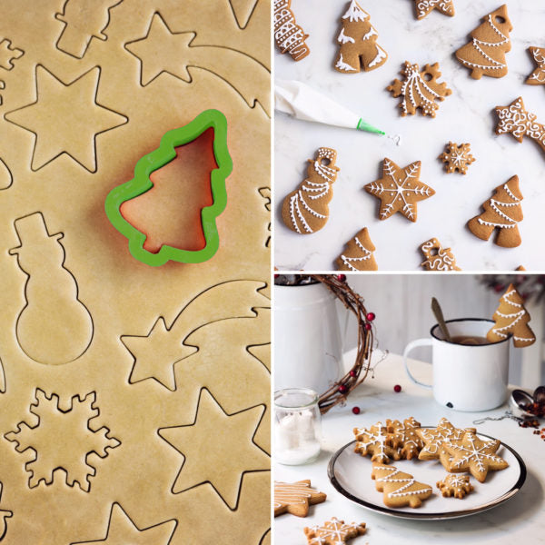 Decora Christmas Tree & Snowman Cookie Cutters