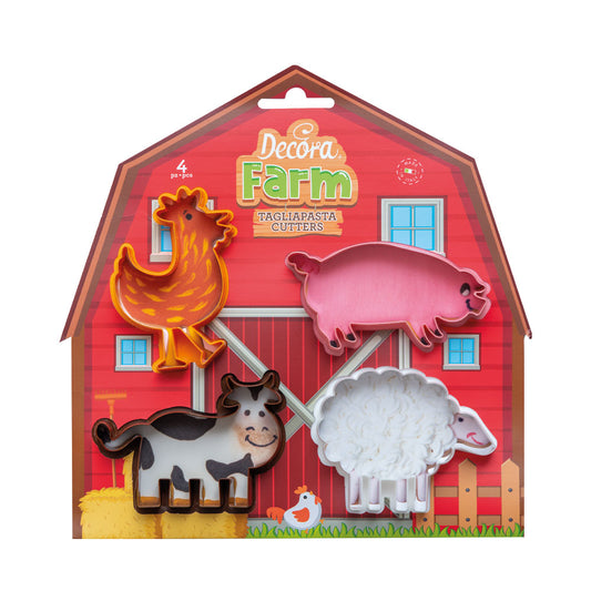 Decora Farm Animals Cookie Cutters