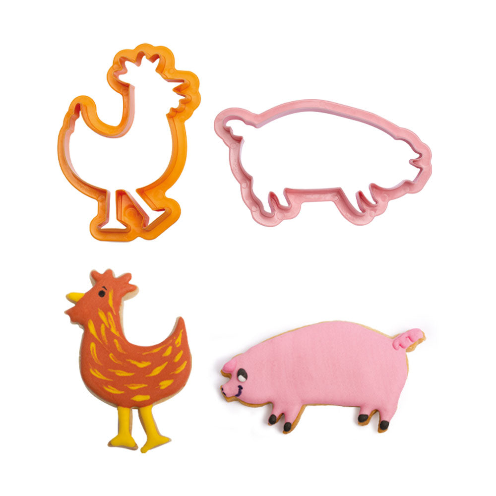 Decora Farm Animals Cookie Cutters