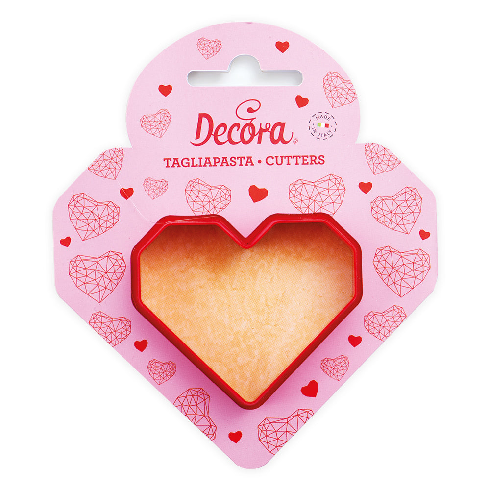 Decora Geometric Heart Cookie Cutter